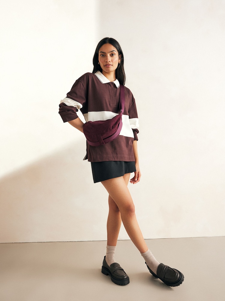 Burgundy Red Sling Cross-Body Bag - Image 2 of 9