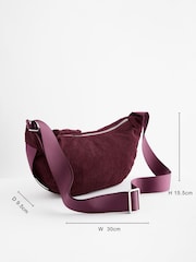 Burgundy Red Sling Cross-Body Bag - Image 4 of 9