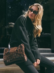 Leopard Faux Fur Cross-Body Bag - Image 1 of 11