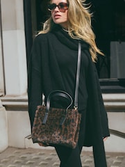 Leopard Faux Fur Cross-Body Bag - Image 3 of 11