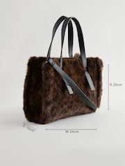 Leopard Faux Fur Cross-Body Bag - Image 4 of 11