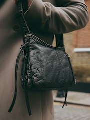 Black Washed Utility Cross-Body Bag - Image 3 of 9