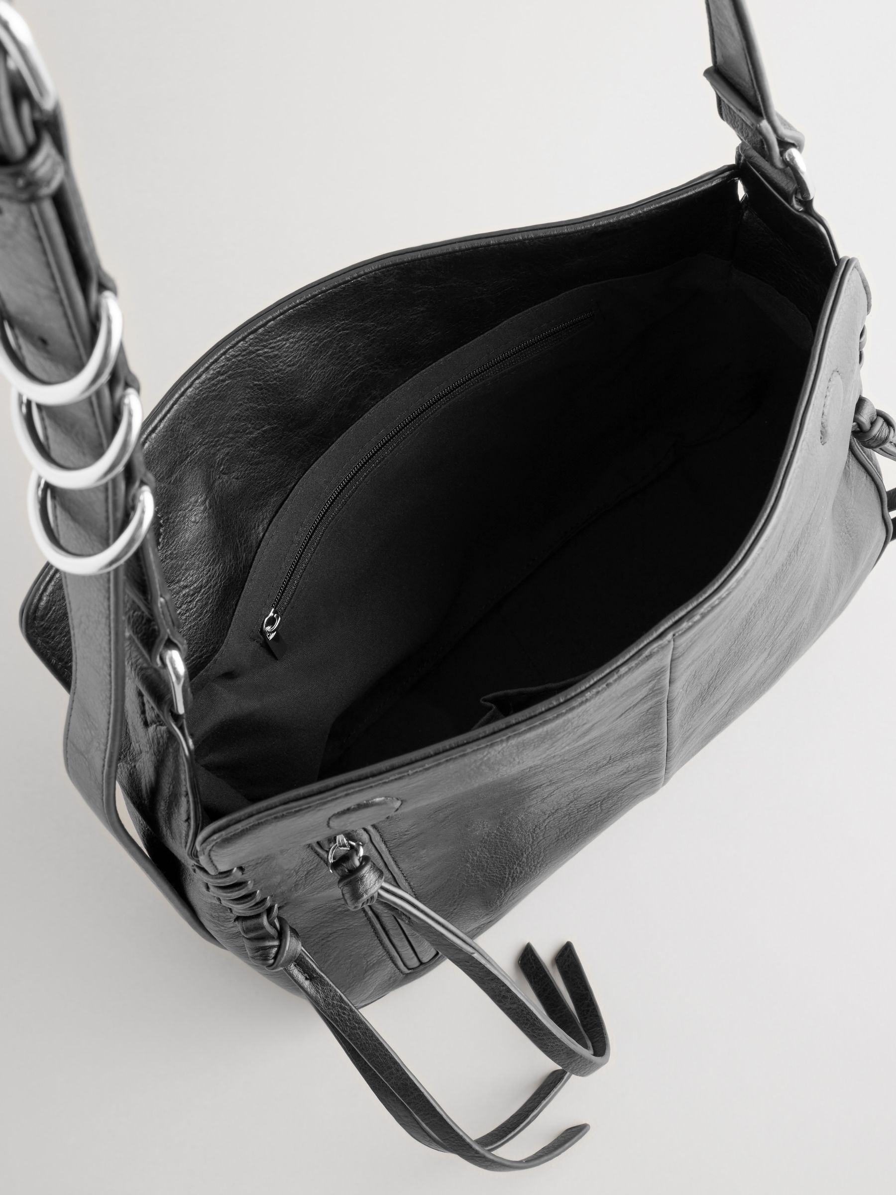 Buy Black Biker Cross-Body Bag from Next Luxembourg