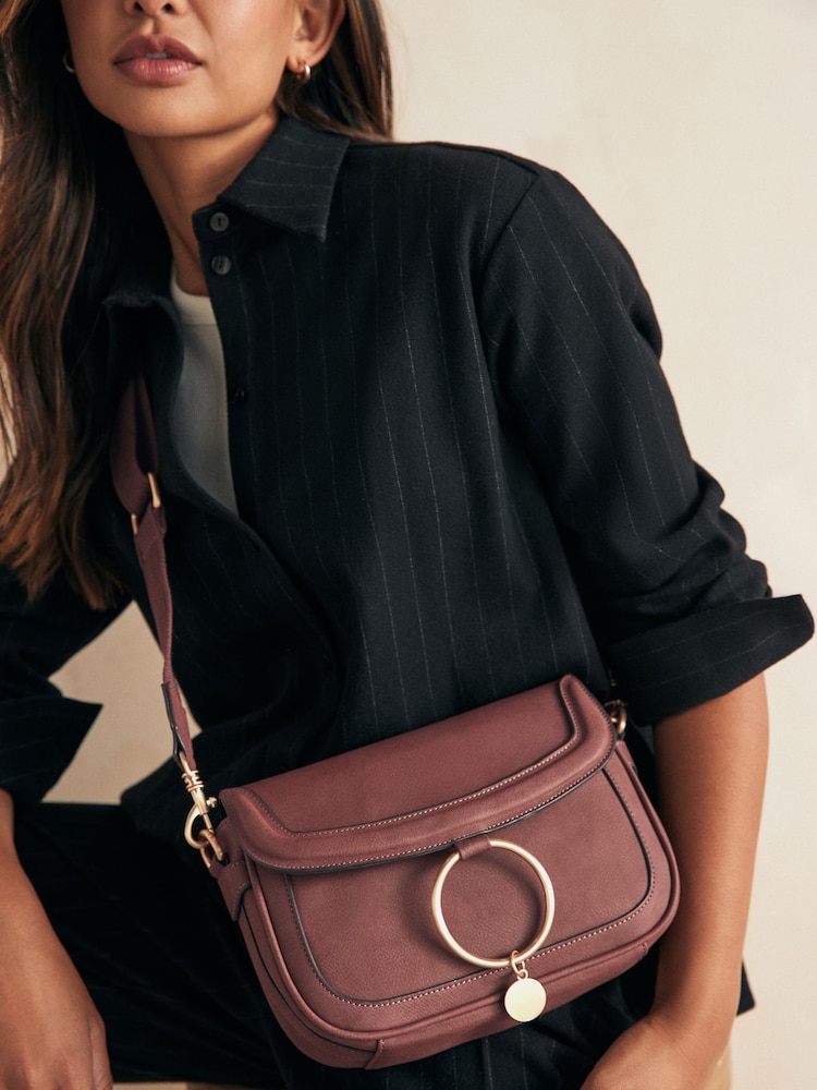 Burgundy Red Ring Saddle Bag - Image 2 of 7