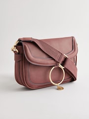 Burgundy Red Ring Saddle Bag - Image 3 of 7