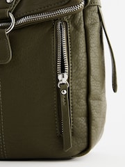 Khaki Green Utility Style Messenger Bag - Image 8 of 9