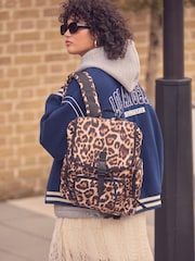Leopard Nylon Backpack - Image 1 of 10