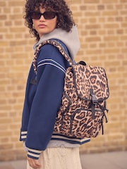 Leopard Nylon Backpack - Image 3 of 10