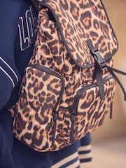 Leopard Nylon Backpack - Image 5 of 10