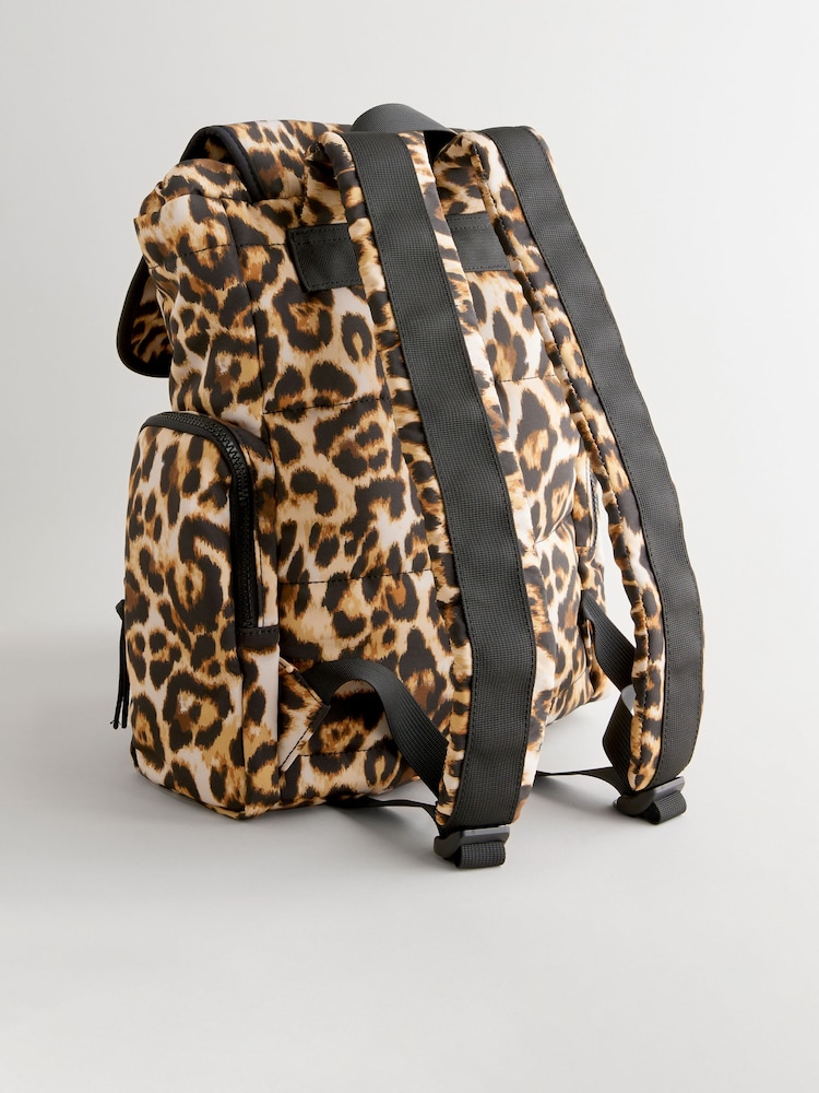 Leopard Nylon Backpack - Image 7 of 10