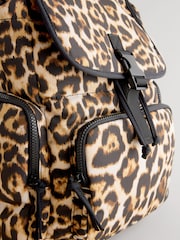 Leopard Nylon Backpack - Image 8 of 10