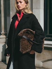 Animal Print Faux Fur Shoulder Bag - Image 1 of 11