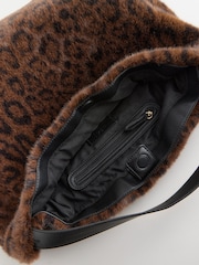Animal Print Faux Fur Shoulder Bag - Image 11 of 11