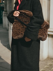 Animal Print Faux Fur Shoulder Bag - Image 5 of 11