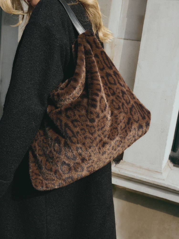 Imprimé animal - Sac à bandoulière en fourrure synthétique - Image 6 of 11
