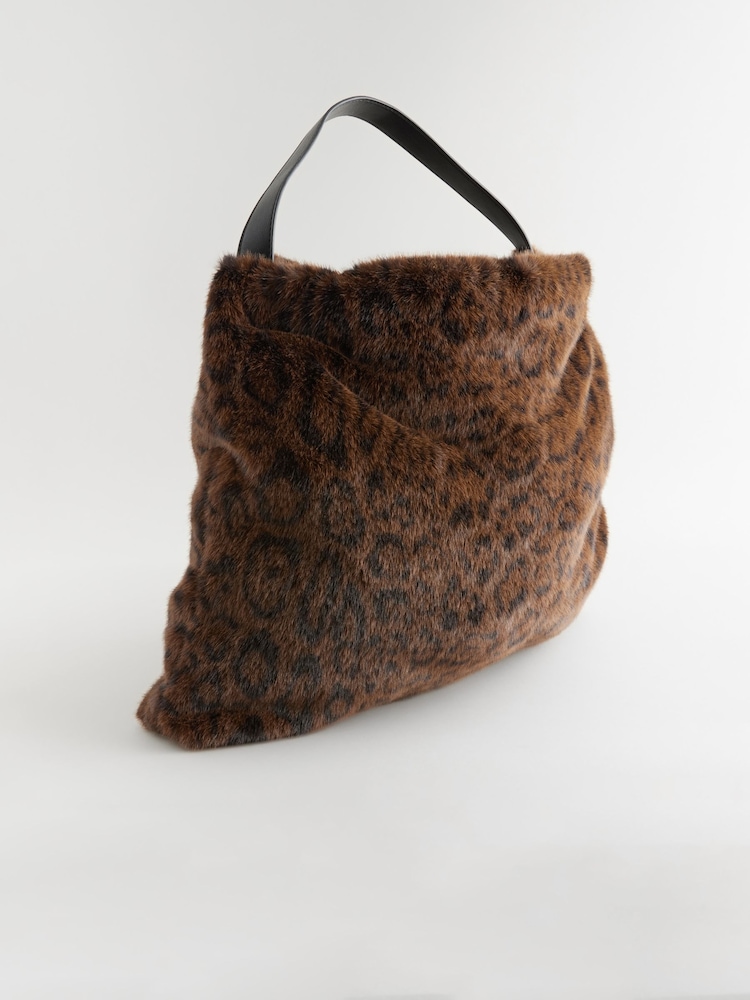 Imprimé animal - Sac à bandoulière en fourrure synthétique - Image 7 of 11