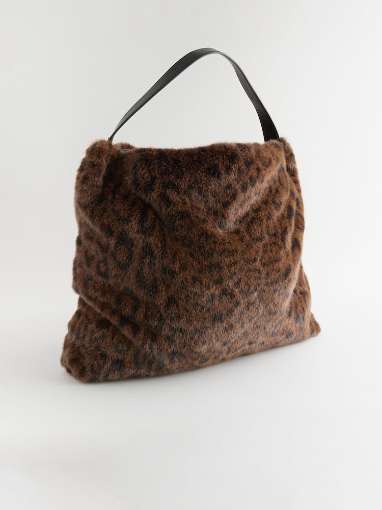Imprimé animal - Sac à bandoulière en fourrure synthétique - Image 8 of 11