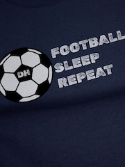 Personalised Football Sleep Repeat T-Shirt by Stitch Style - Image 4 of 5