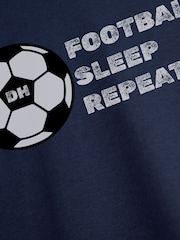 Personalised Football Sleep Repeat T-Shirt by Stitch Style - Image 5 of 5