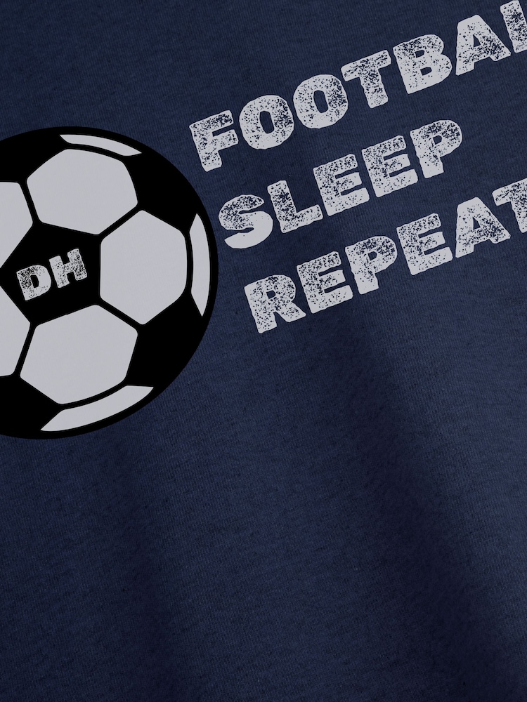 Personalised Football Sleep Repeat T-Shirt by Stitch Style - Image 5 of 5 Personalised Football Sleep Repeat T-Shirt by Stitch Style - Image 5 of 5