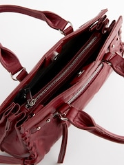 Red Biker Washed Mini Handheld Bag - Image 10 of 10