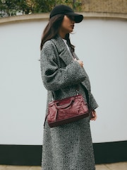 Red Biker Washed Mini Handheld Bag - Image 3 of 10