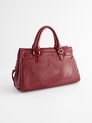 Red Biker Washed Mini Handheld Bag - Image 7 of 10