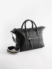 Black Handheld Shopper Bag - Image 5 of 9