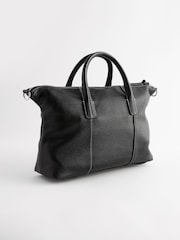 Black Handheld Shopper Bag - Image 6 of 9