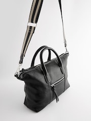 Black Handheld Shopper Bag - Image 7 of 9