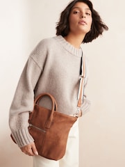Tan Brown Handheld Shopper Bag - Image 1 of 7