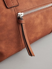 Tan Brown Handheld Shopper Bag - Image 6 of 7