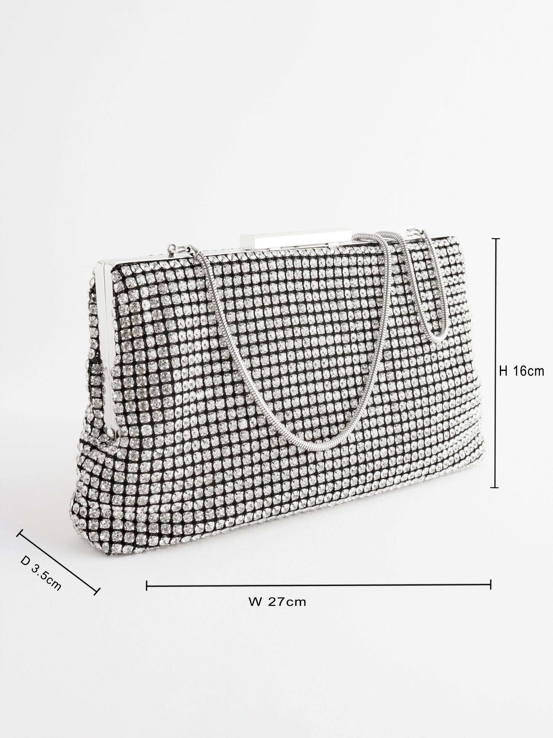 Silver clutch bag uk deals