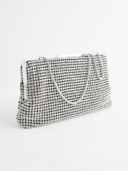 Silver Sparkle Frame Clutch - Image 7 of 10