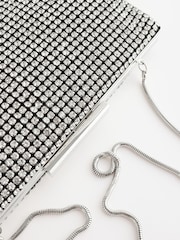 Silver Sparkle Frame Clutch - Image 8 of 10