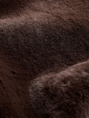 Brown Faux Fur Oversized Clutch Bag - Image 5 of 5