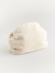 White Faux Fur Oversized Clutch Bag - Image 4 of 9