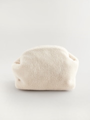 White Faux Fur Oversized Clutch Bag - Image 6 of 9