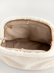 White Faux Fur Oversized Clutch Bag - Image 7 of 9