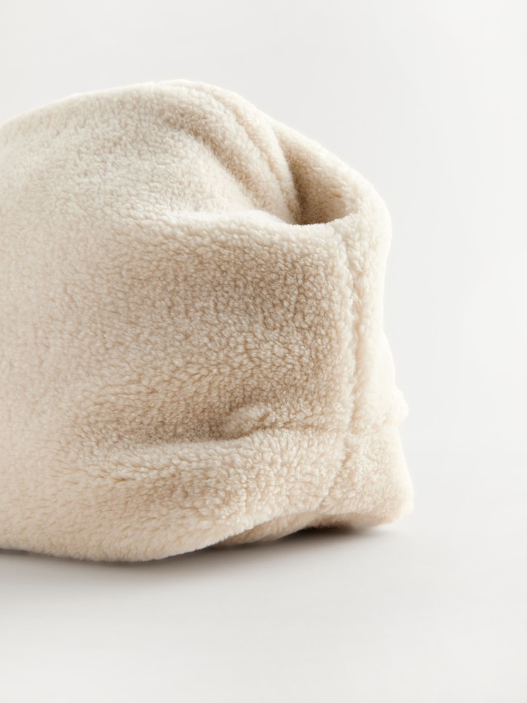 White Faux Fur Oversized Clutch Bag - Image 8 of 9