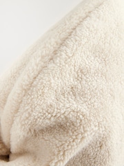 White Faux Fur Oversized Clutch Bag - Image 9 of 9