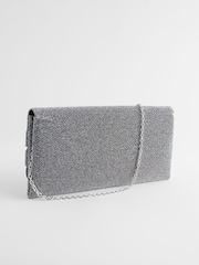 Silver Sparkle Brooch Clutch Bag - Image 3 of 6