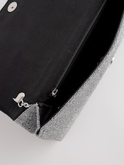 Silver Sparkle Brooch Clutch Bag - Image 4 of 6