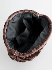 Mink Brown Velvet Clutch Bag - Image 10 of 10