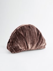 Mink Brown Velvet Clutch Bag - Image 9 of 10