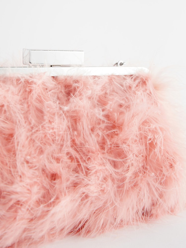 Pink - Handtasche mit Federdesign - Bild 10 von 10
