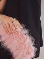Pink - Handtasche mit Federdesign - Bild 5 von 10