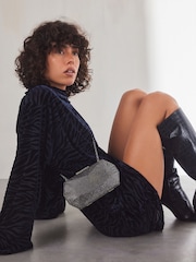 Silver Boxy Clutch Bag - Image 2 of 10