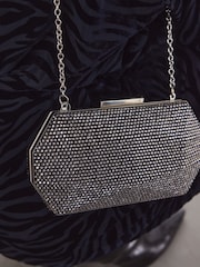 Silver Boxy Clutch Bag - Image 5 of 10