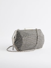 Silver Boxy Clutch Bag - Image 6 of 10